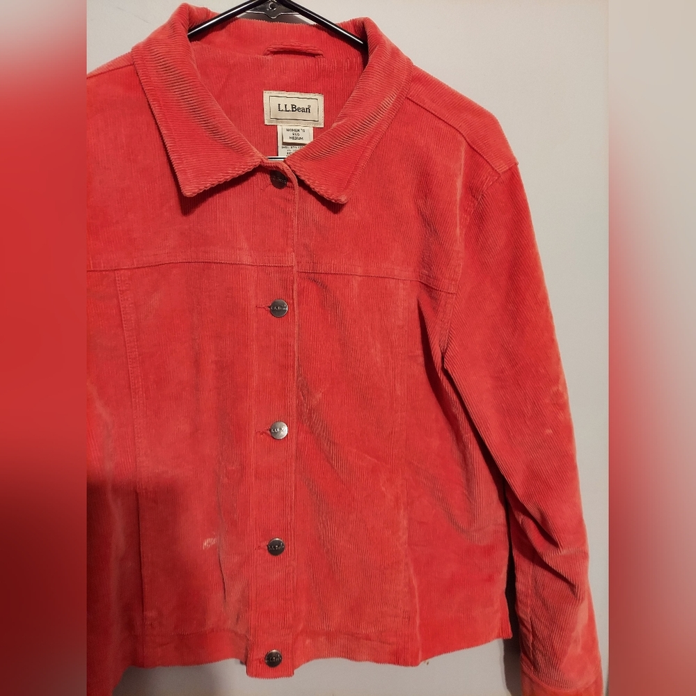 Vintage Y2K L.L. Bean Corduroy Jacket M Pink Cottagecore Cabincore Boho Gorpcore